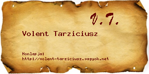 Volent Tarziciusz névjegykártya